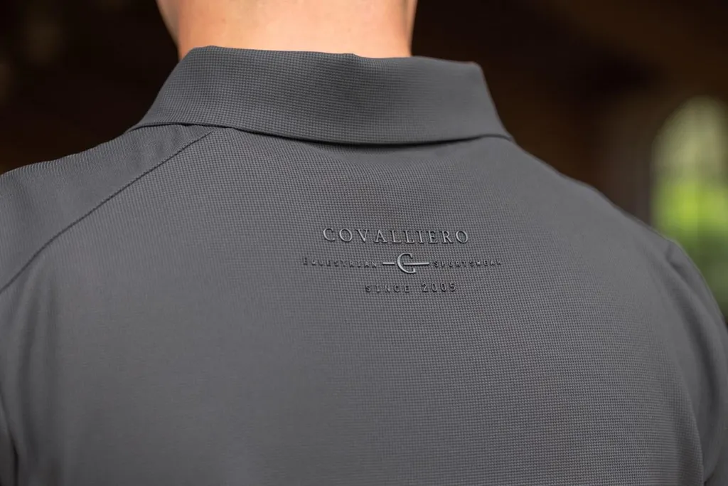 Polo anti-transpiration Covalliero Anniversary graphite homme M