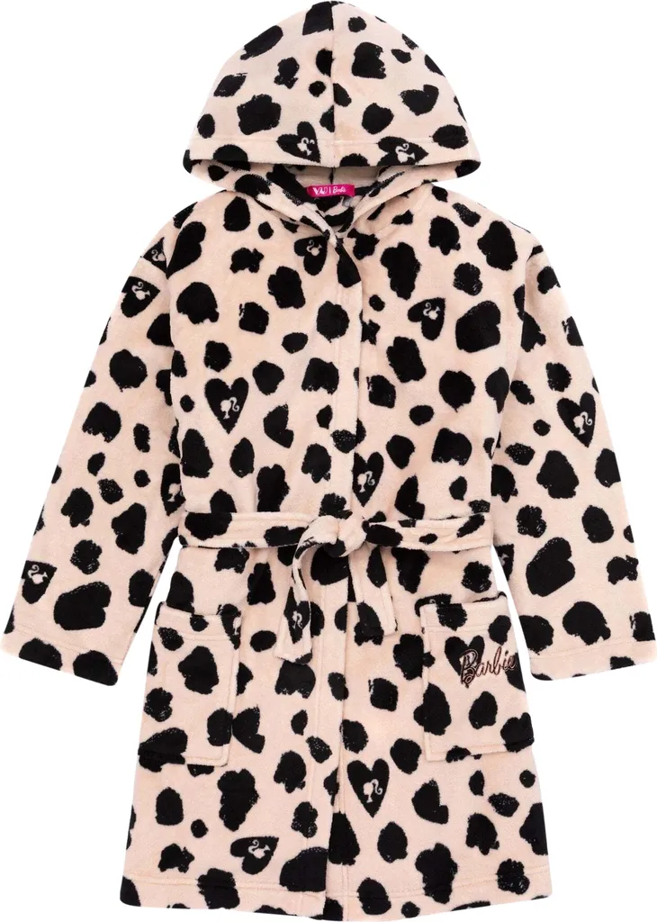 Robe de Chambre Fille Barbie Taille 116 - Vêtement de Nuit Chaud Noir