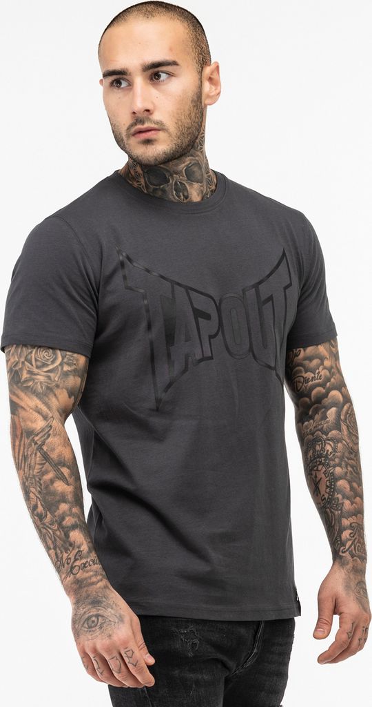 Herren T-Shirt normale Passform LIFESTYLE BASIC TEE Anthracite/Black S Tapout