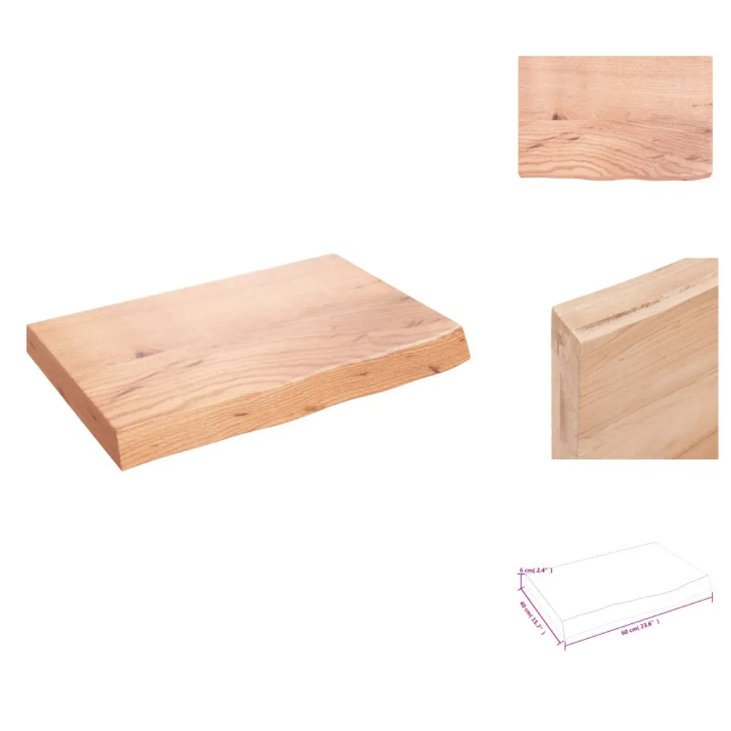 Ripiano a Parete Rovere 60x40 cm vidaXL - Design Rustico Moderno