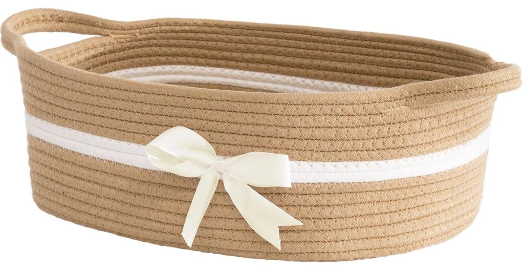 Aufbewahrungskorb, leerer Geschenkkorb, Baumwoll-Organizer für Handtücher, Snacks, Hundespielzeug, geflochtener Korb, Dekokorb fürs Kinderzimmer...