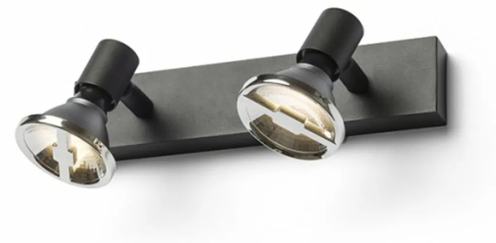 Applique TRICA II noire 230V GU10 2x25W luminaire au design moderne