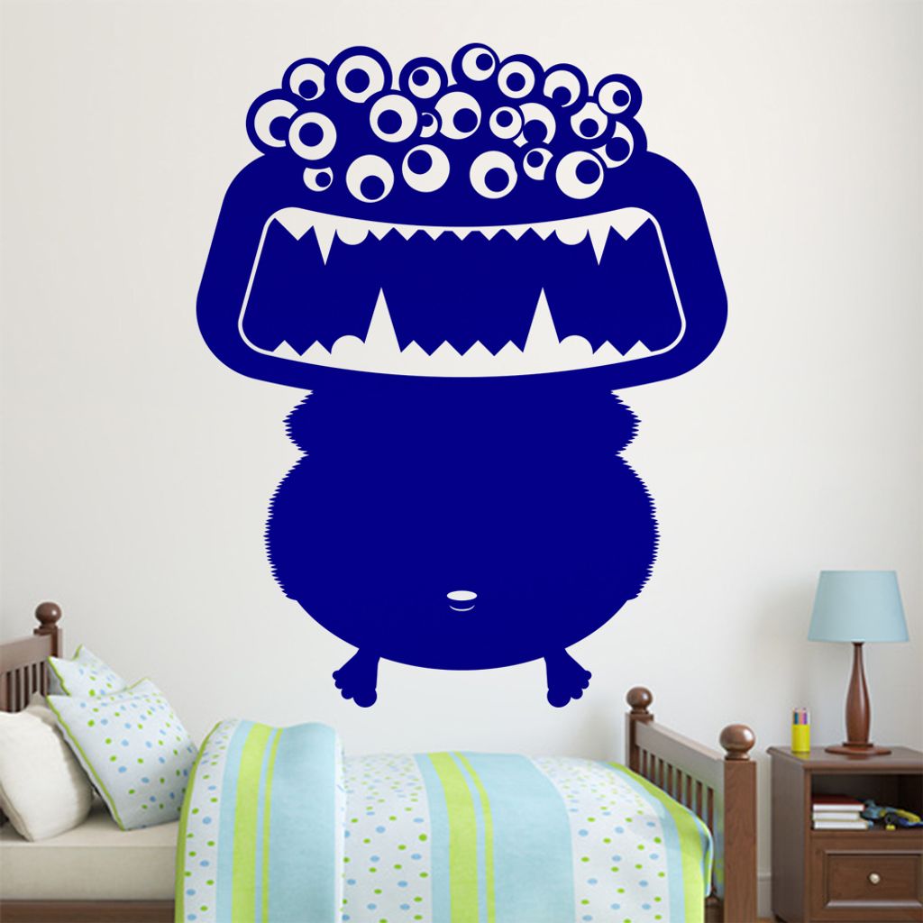 KIWISTAR Irres Augenmonster Wandtattoo in 6 Größen - Wandaufkleber Wall Sticker - Dekoration, Küche, Wohnzimmer, Schlafzimmer, Badezimmer