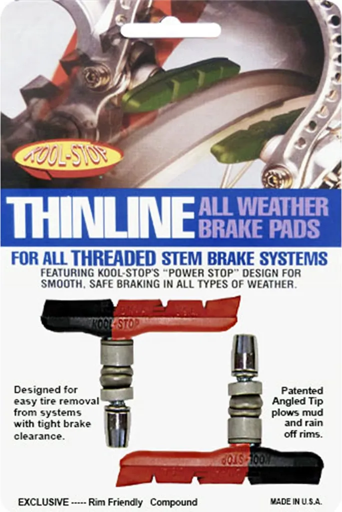 Patin de frein V-Brake robuste avec gomme durable Carte A pour jante alu