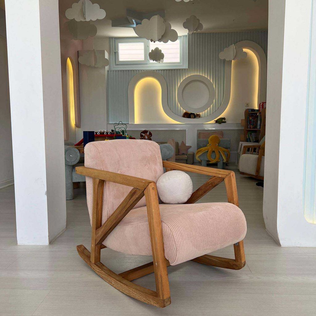 Hanah Home, NiniMini - Pink, křídlové křeslo, 100 % habrové Obrázek produktu 7