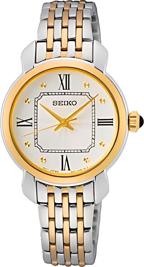 Seiko Neo Classic Damenuhr silber gold SUR498P1