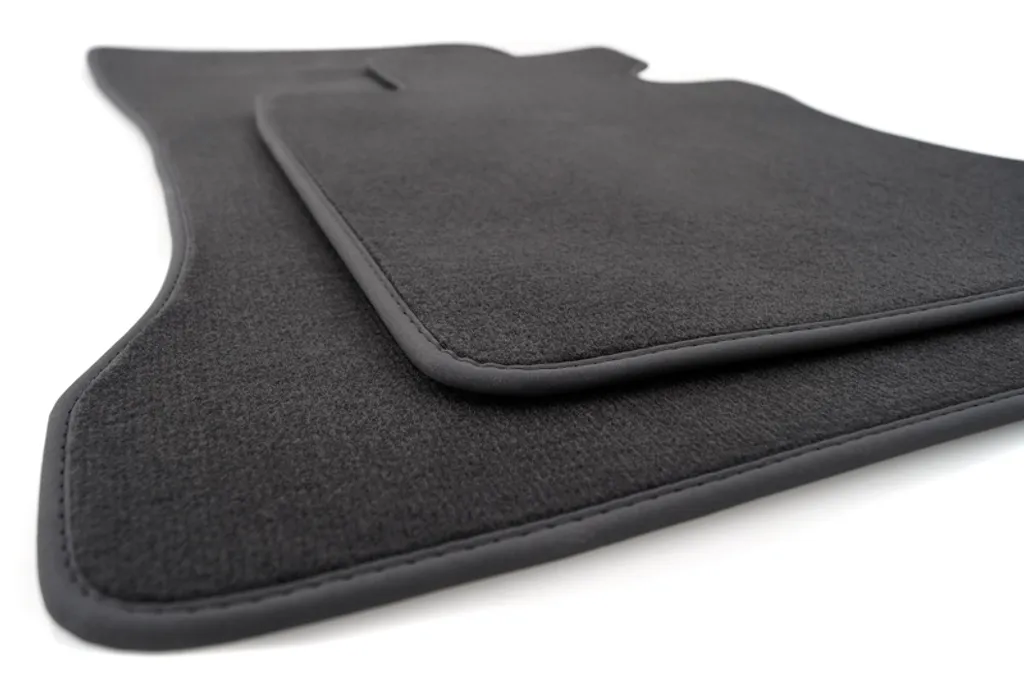 BMW Serie 5 E60 E61 Tappetini Auto Premium Velluto Nubuck Nero 2pz