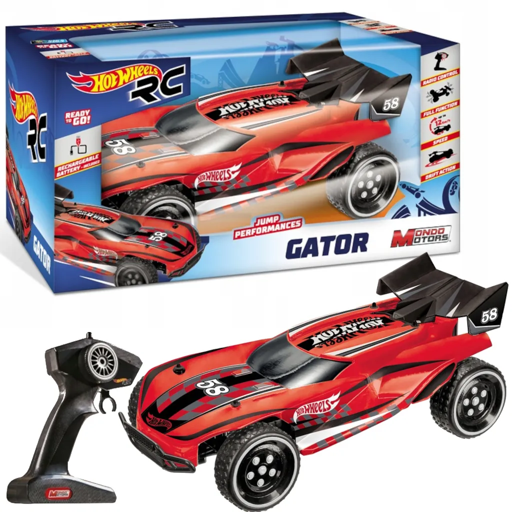 Hot Wheels Gator RC - Voiture Télécommandée avec Pneus Adhérents - 4