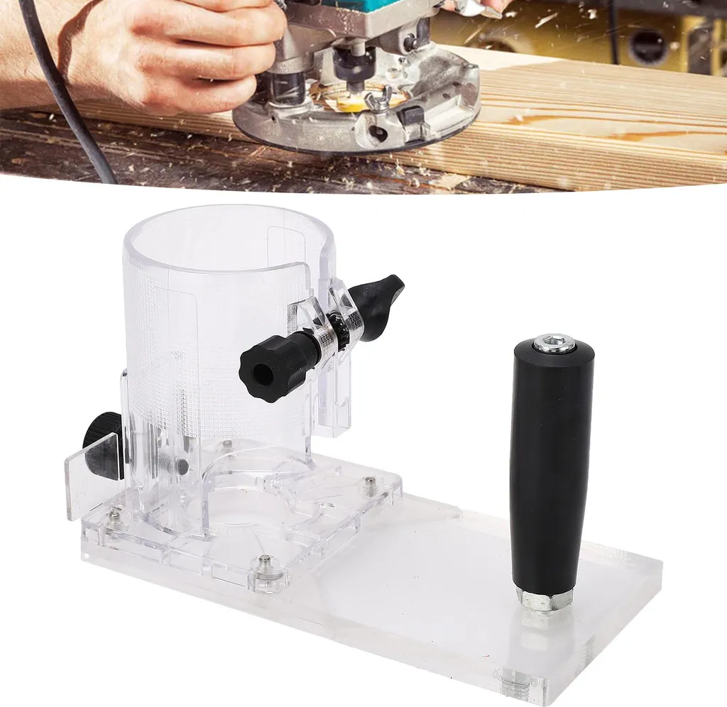 Base de Défonceuse en Plastique Transparent Résistant pour Menuiserie - 11