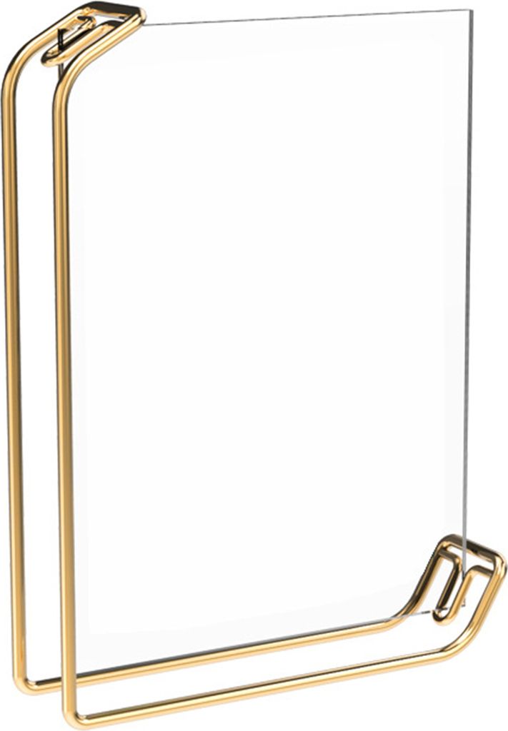 Fotorahmen doppelseitige horizontale vertikale universelle Freiständige hohe Klarheit Geometrische Bildspeicherung moderne Desktop-Metall-Bild-Dis...