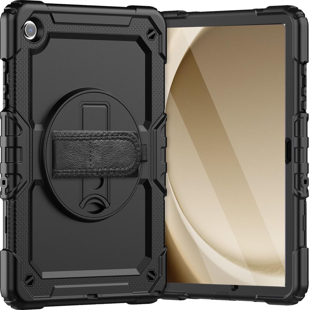 INF Schwarze Silikon Handschlaufe Schutzhülle für Samsung Galaxy Tab A7 Lite 8.7 Zoll (2021)