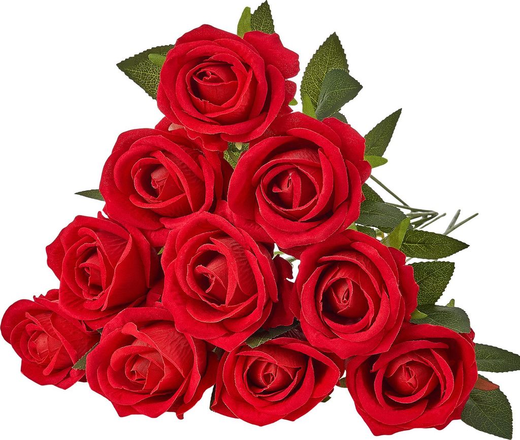 SucceBuy 500 Stück Rote Kunstrosen – Dekorative Künstliche Blumen für vielseitige Anwendungen