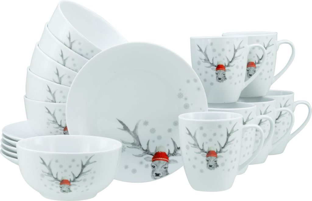 CreaTable, 21498, Luna Hirsch, raňajkový set 18-dielny, Obrázok produktu 