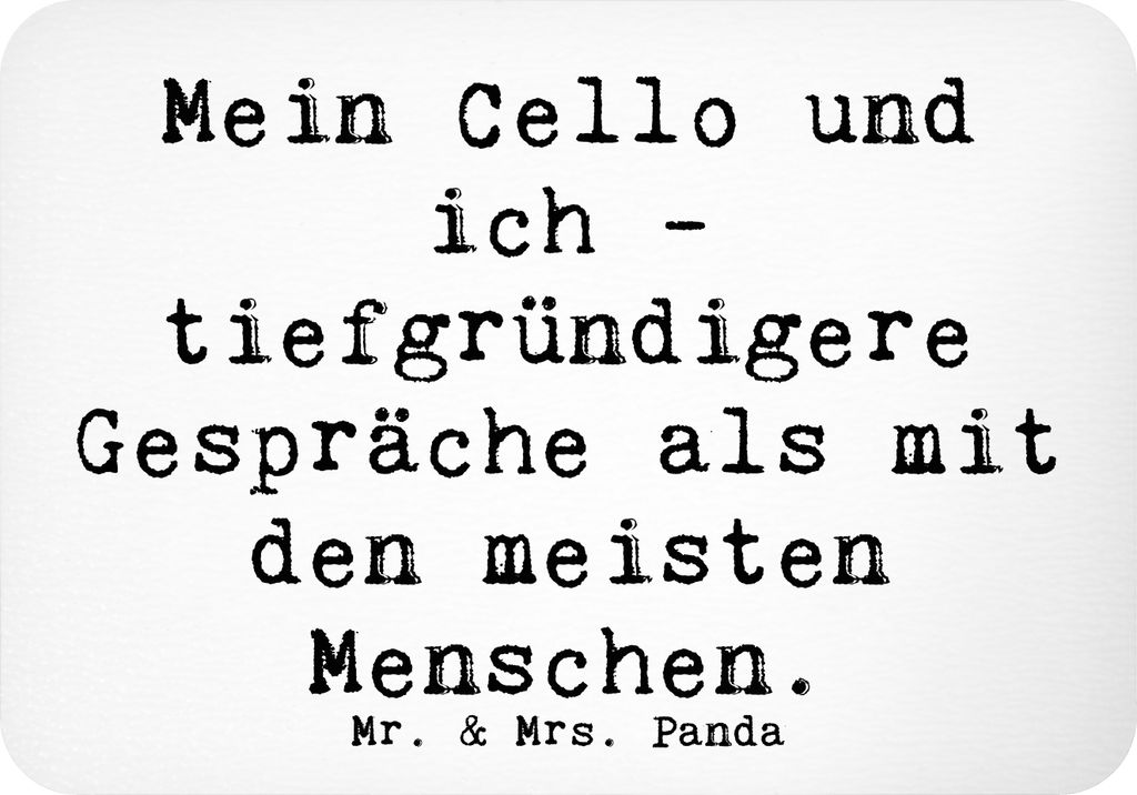 Mr. & Mrs. Panda magnet Spruch Violoncello Gespräche - Weiß - Geschenk, Musiker, Lernen, Musik, wandmagnet, Kühlschrankmagnet, whiteboardmagnet,...