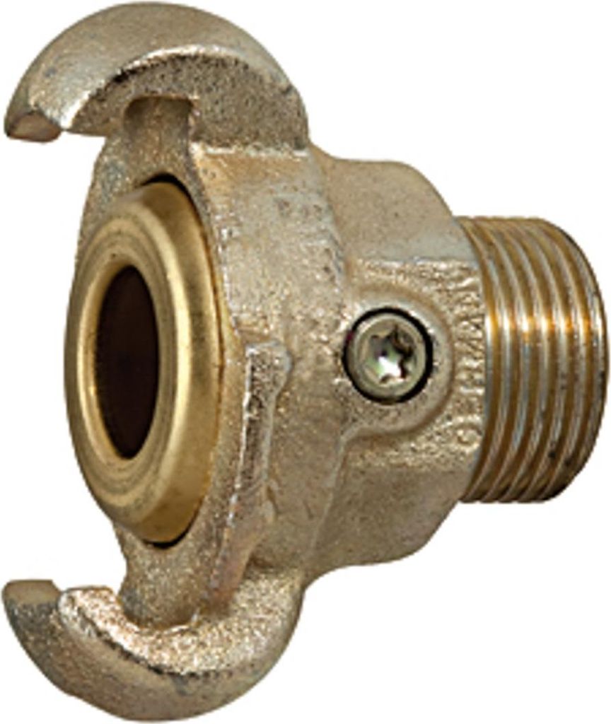 Riegler Klauenkupplung mit Außengewinde, G 1, mit Messing-Dichtung