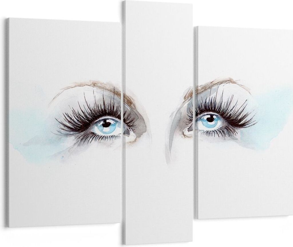 Bild auf Leinwand - Leinwandbild - Mädchen Fantasie Augapfel menschliches - 95x80cm - Wand Bild - Wanddeko - Leinwanddruck - Bilder - Kunstdruck -...
