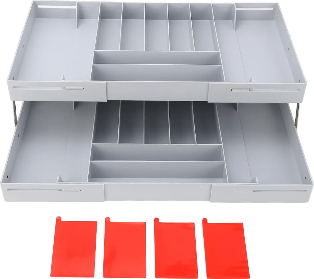 Dites Adieu au Désordre avec cet Organiseur de Bureau Pliable Gris 5L