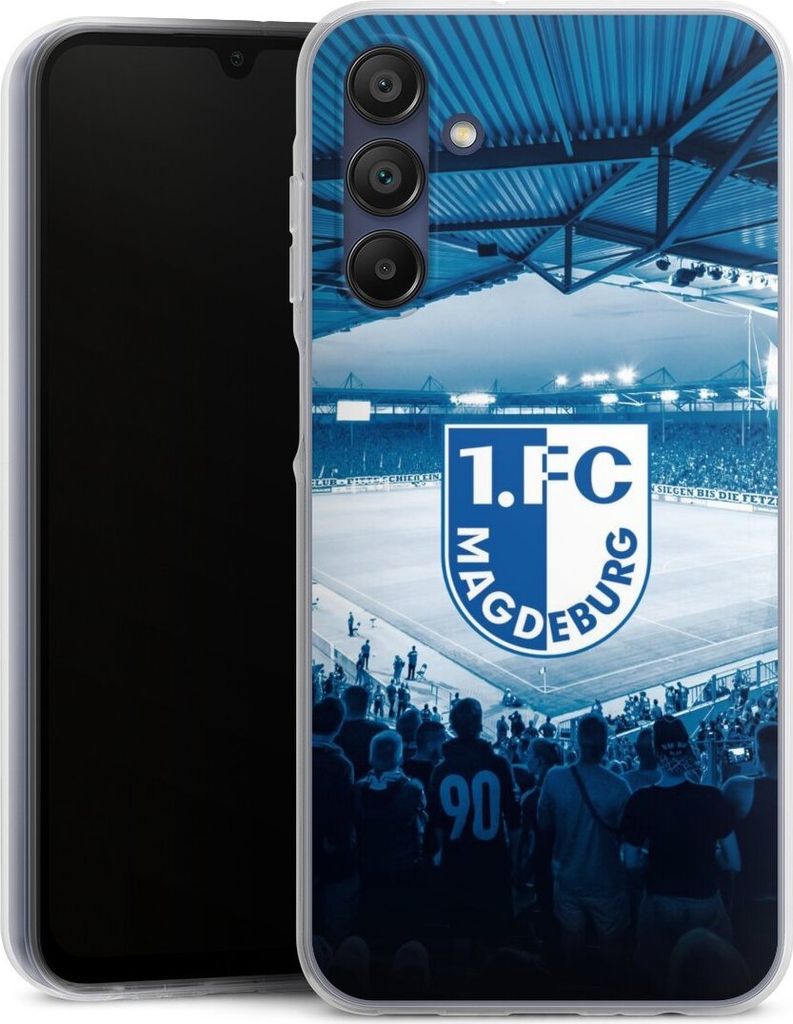 DeinDesign Handyhülle für Samsung Galaxy A15 5G Silikon Hülle Case Smartphone Schutzhülle Stadion 1. FC Magdeburg 1. FCM
