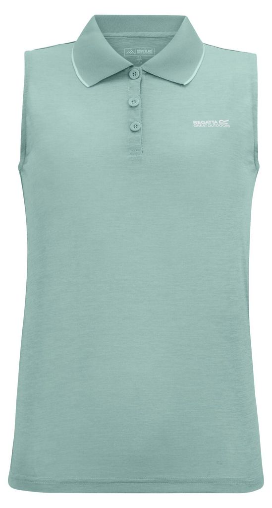 Regatta - "Tima II" Poloshirt für Damen Ärmellos RG6845 (44 DE) (Moos)