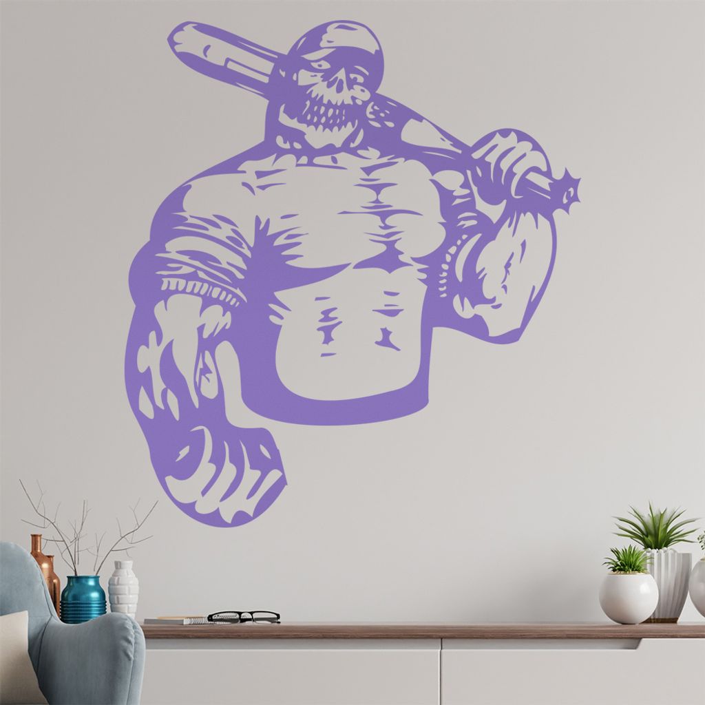 Baseball Untoter Wandtattoo in 6 Größen - Wandaufkleber Wall Sticker - Dekoration, Küche, Wohnzimmer, Schlafzimmer, Badezimmer