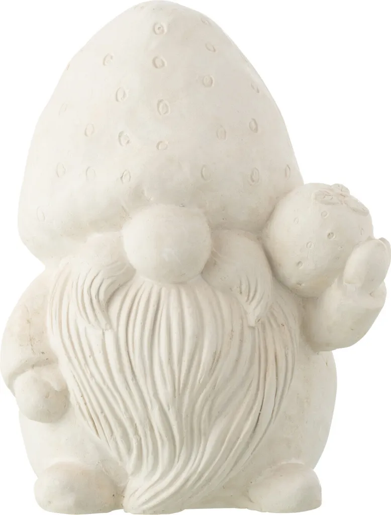 Nain de Jardin Incassable J-Line Zwerg Mgo Beige Small Design et Durable