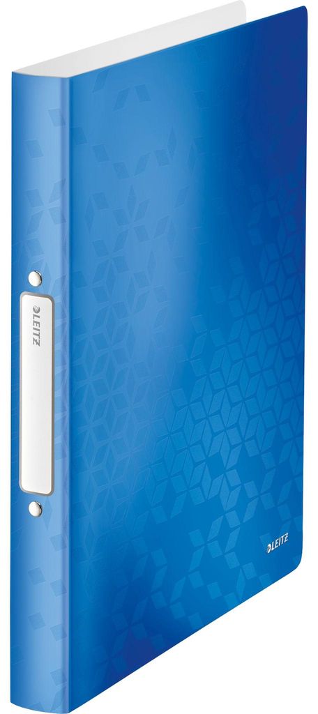 LEITZ Ringbuch WOW DIN A4 PP blau metallic 2-Ringe