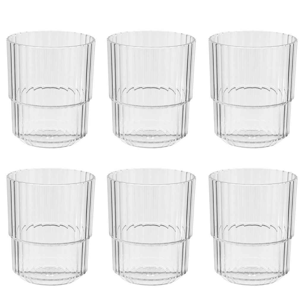 Trinkbecher -LINEA- 6er Set - Tritan, 300 ml, transparent, Produktbild 
