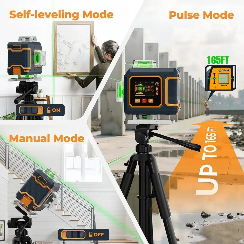 Niveau Laser 360 Degrés 16 Lignes Vertes avec Écran LCD et Application - 4