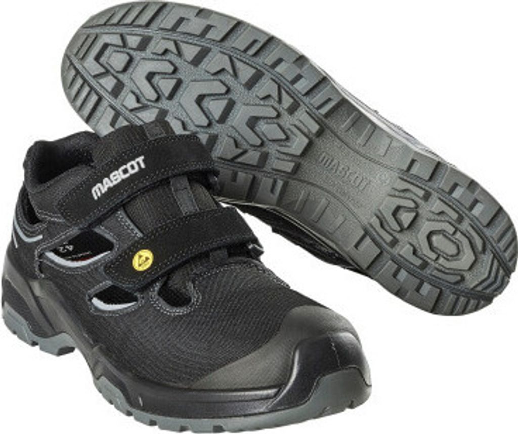 MASCOT Sicherheitssandale Schwarz/Silber S1P Schwarz / Silber 37