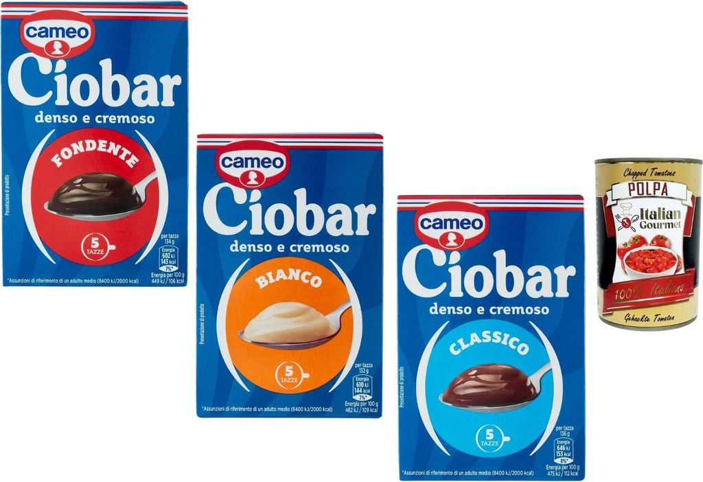 Cameo Ciobar Trinkschokolade Set Fondente Bianco Classico, dichte & cremige italienische Kakao-Mischung, 3er Mixpack je 5 Portionen (insgesamt 15 T...