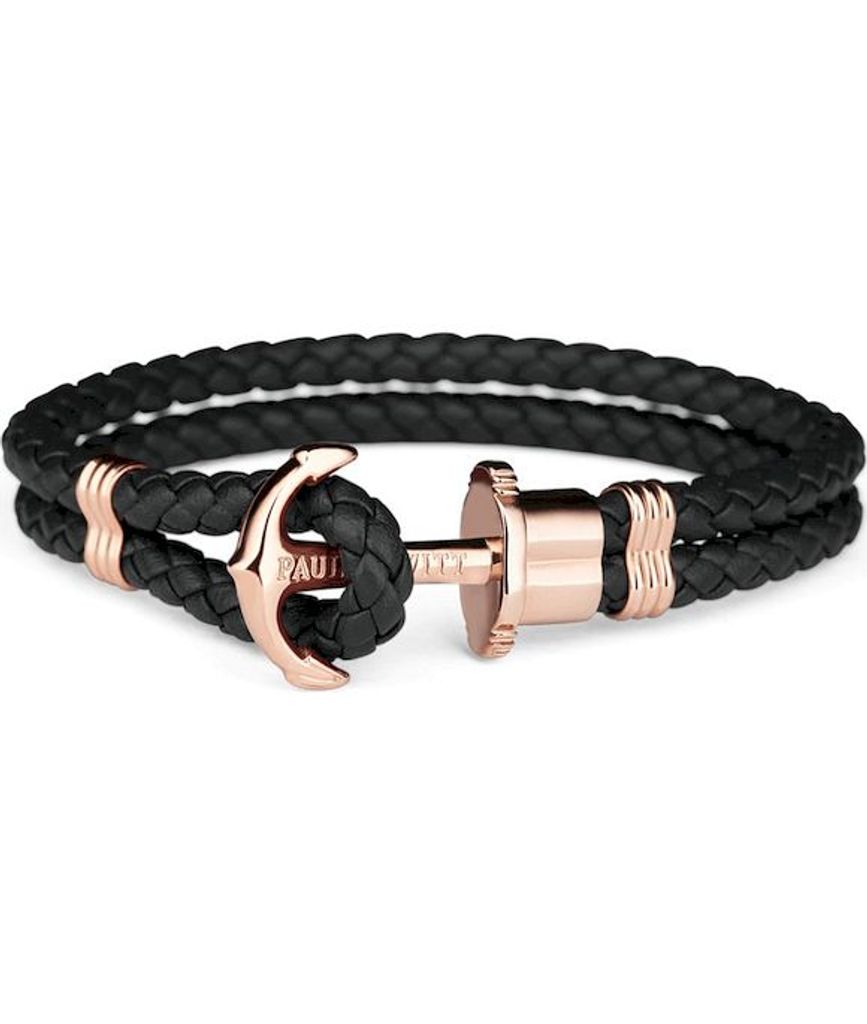 Bracciale Paul Hewitt PHREP Anker IP oro rosa/nero XL Immagine del prodotto 