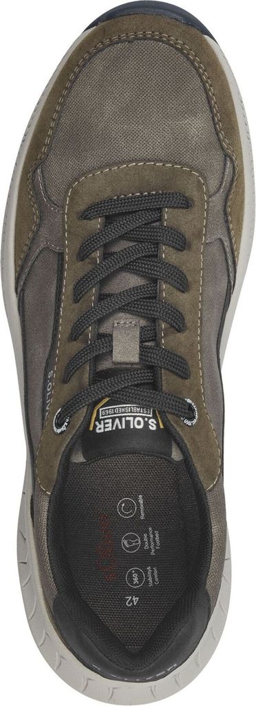 s.Oliver Herren Sneaker Profilsohle Wechselfußbett 5-13639-43, Größe:46 EU, Farbe:Grün