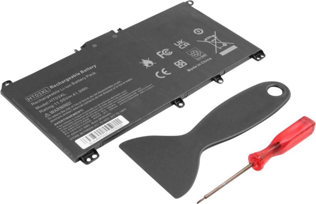 Avizar, Li-Polymer Akku 3620mAh 11,55V für HP EliteBook 240 G7 255 G7 HT03XL, Schwarz
