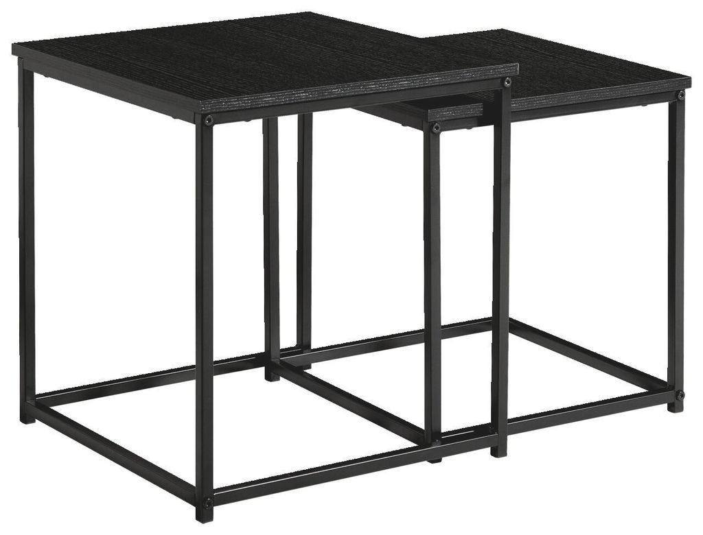 Beistelltisch-Set LINA 2-teilig, Eiche schwarz Nachbildung, Produktbild 