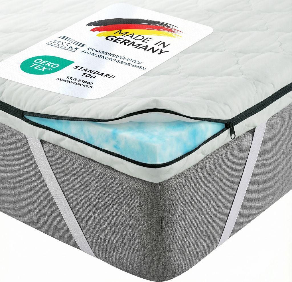 MSS e.K. NightGel Gelschaum Matratzen Topper | 100 cm x 200 cm x 5 cm | Hyper-Soft-Foam