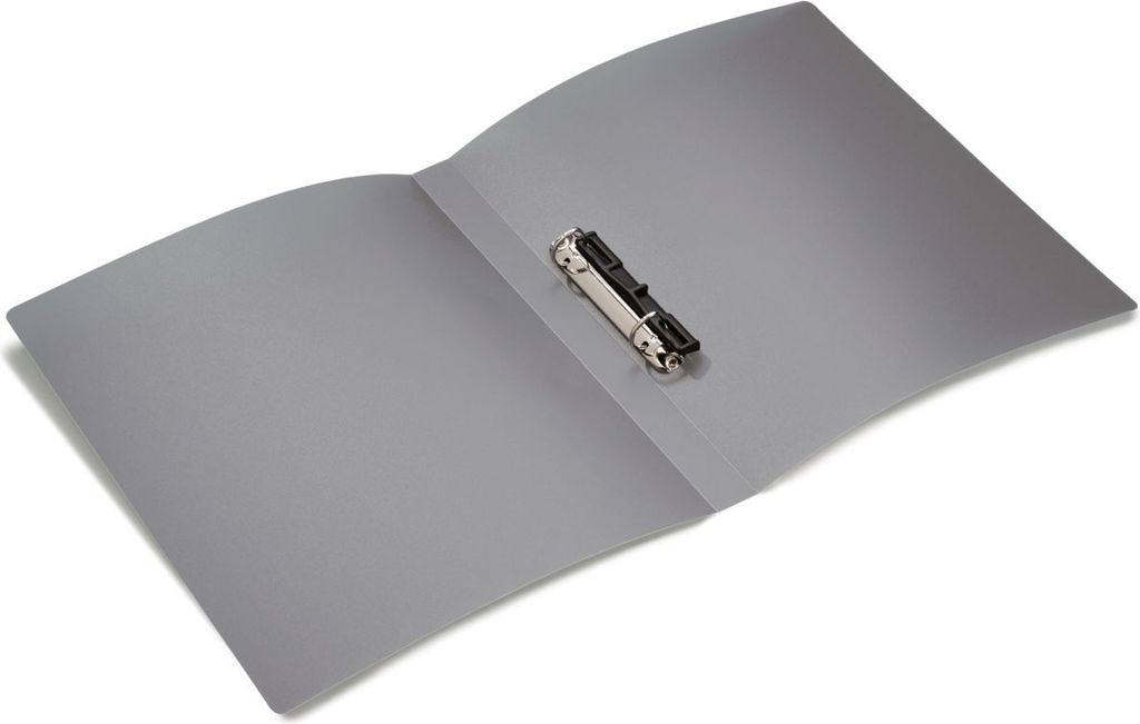 Ringbuch A4 2 Ringe 25mm transluzent grau Packung mit 3 Stück