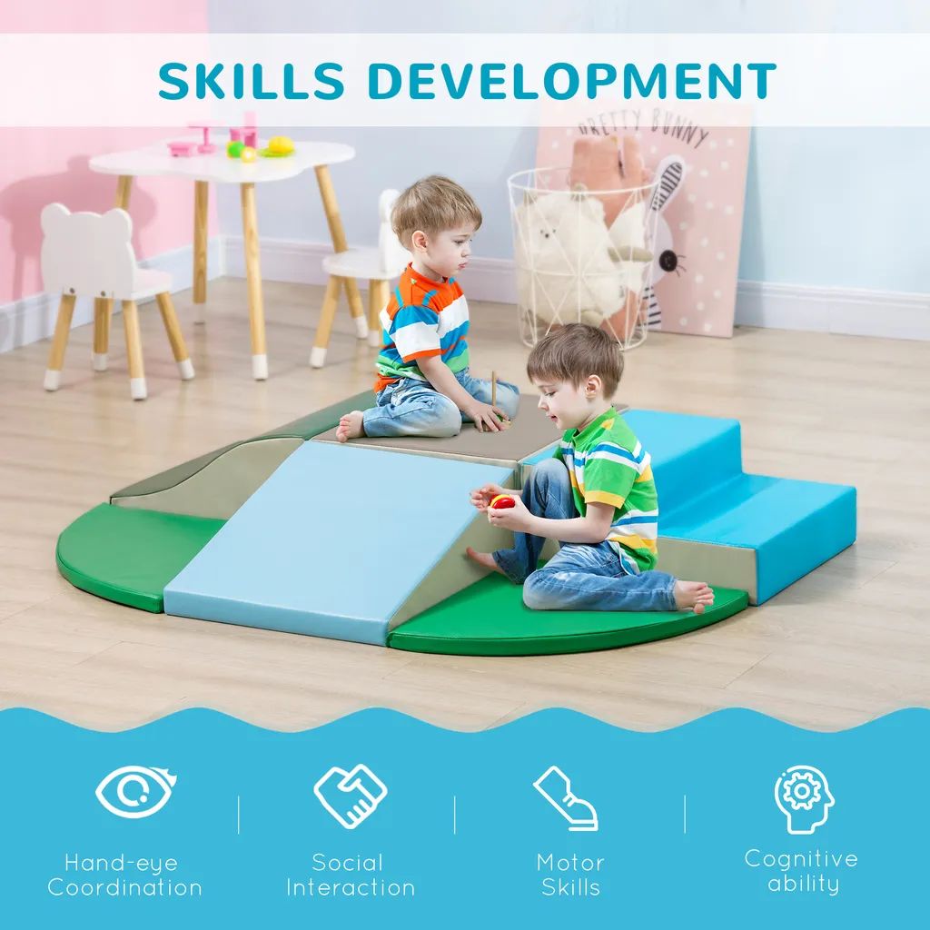 Blocs mousse construction bébé 6 pièces avec housse synthétique - 10