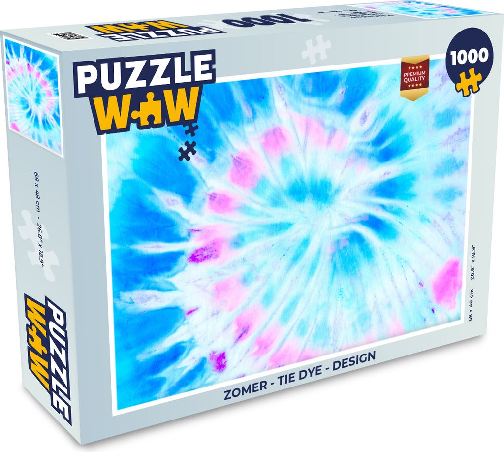 MuchoWow Puzzle 1000 Teile Sommer - Krawattenfärbung - Design - Erwachsene - Rätsel