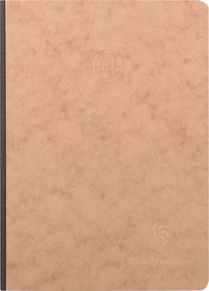 Clairefontaine 5x Notizbuch AgeBag A5 Leinen dot-Lineatur 96 Blatt Tabak 79543C