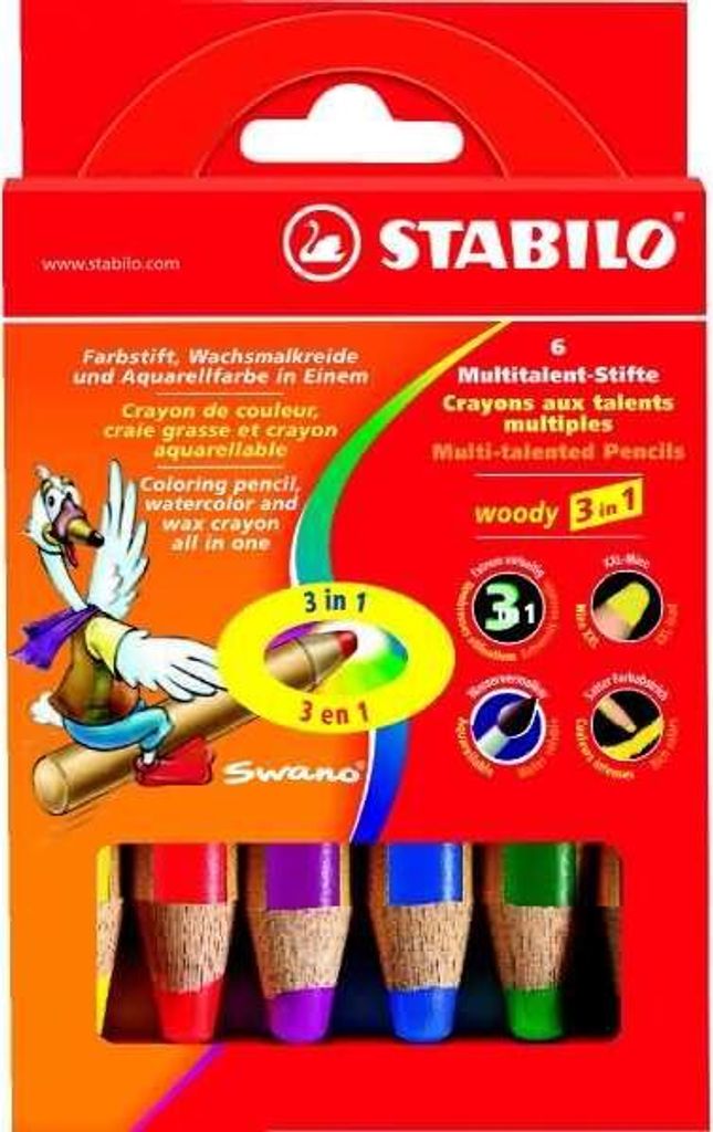STABILO Buntstift, Wasserfarbe & Wachsmalkreide -  woody 3 Produktbild 