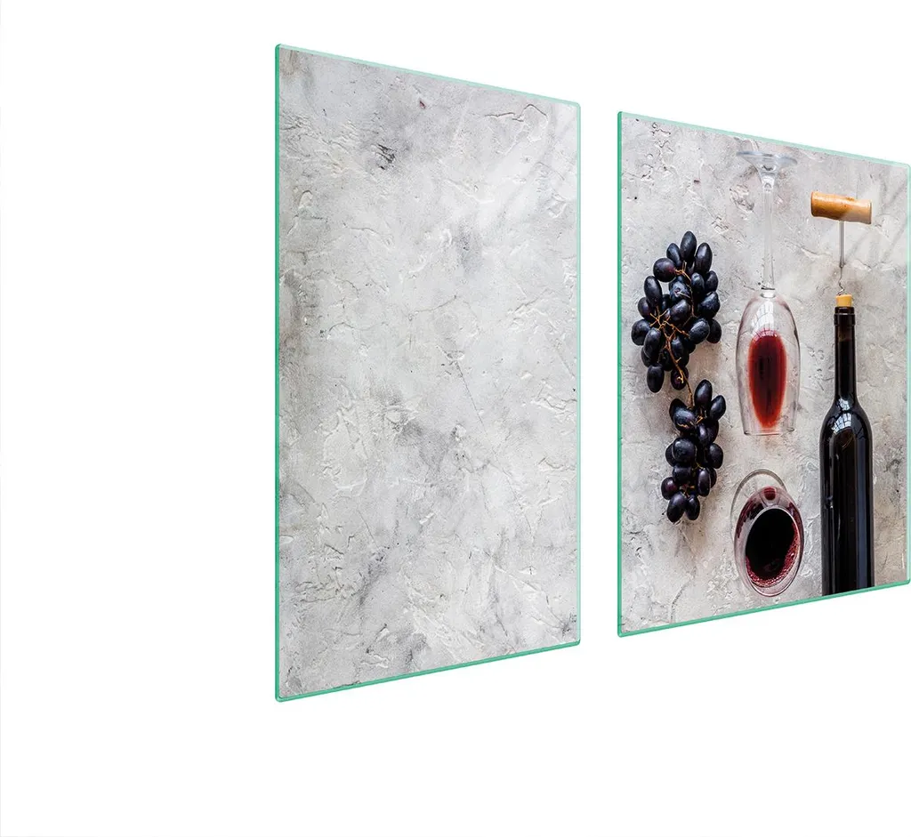Copri Piano Induzione Vetro 100x52 cm Tagliere Decorativo Vino