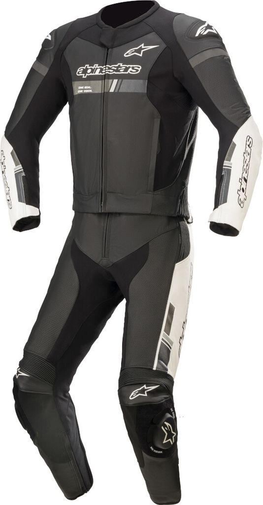 Alpinestars GP Force Chaser Leather Suit 2 Pc Black/White Zdjęcie produktu 