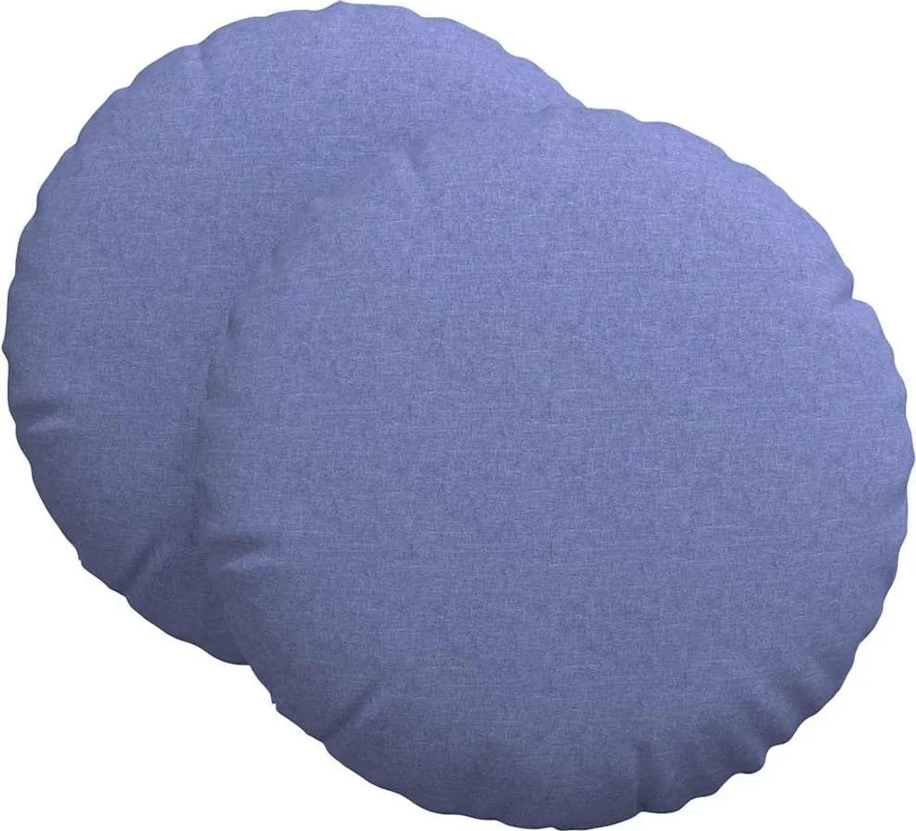 Coussins de Sol pour Siège d'Appoint Salon et Chambre Bleu Denim 2 pcs