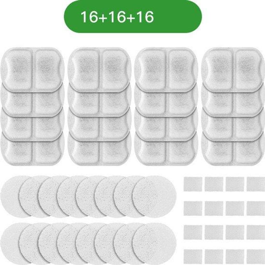 Reinigungsfilterset für 7L RVS Pet-Dispenser, Kottenfilter, Aktivkohle, mehrere Filter