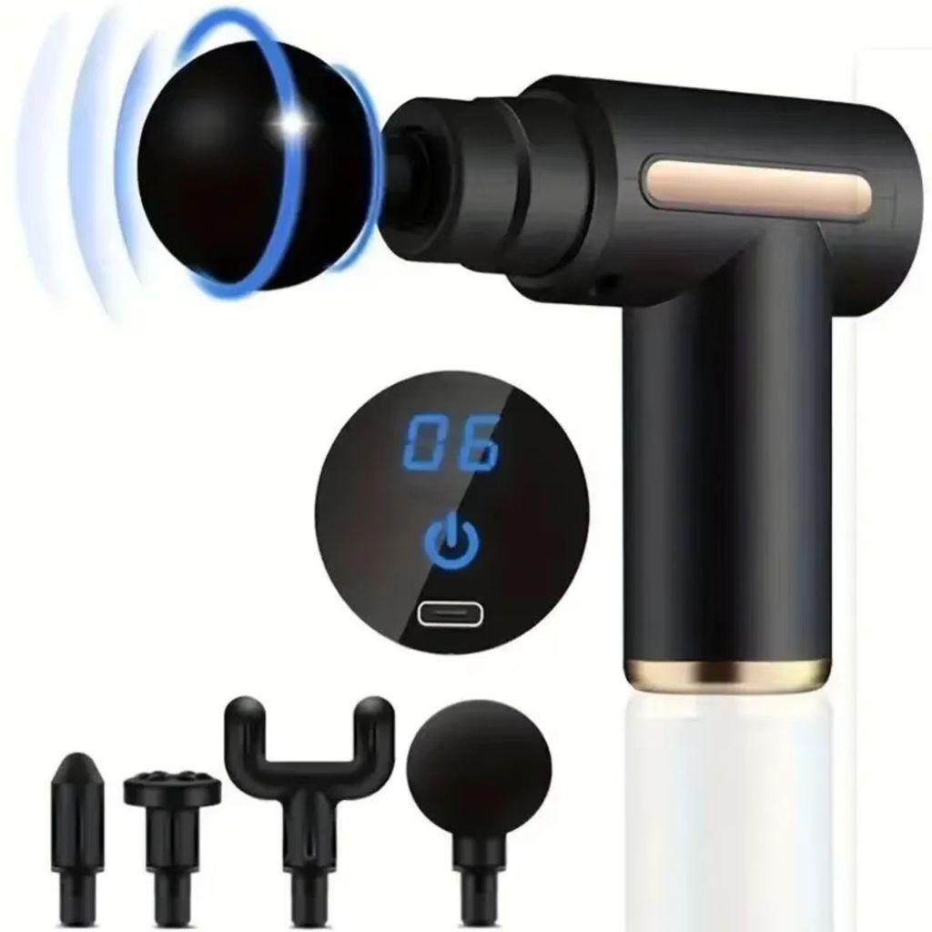 Tragbare Faszien pistole USB wiederauf ladbare Slapping Massage gerät Körper Rücken schwarz