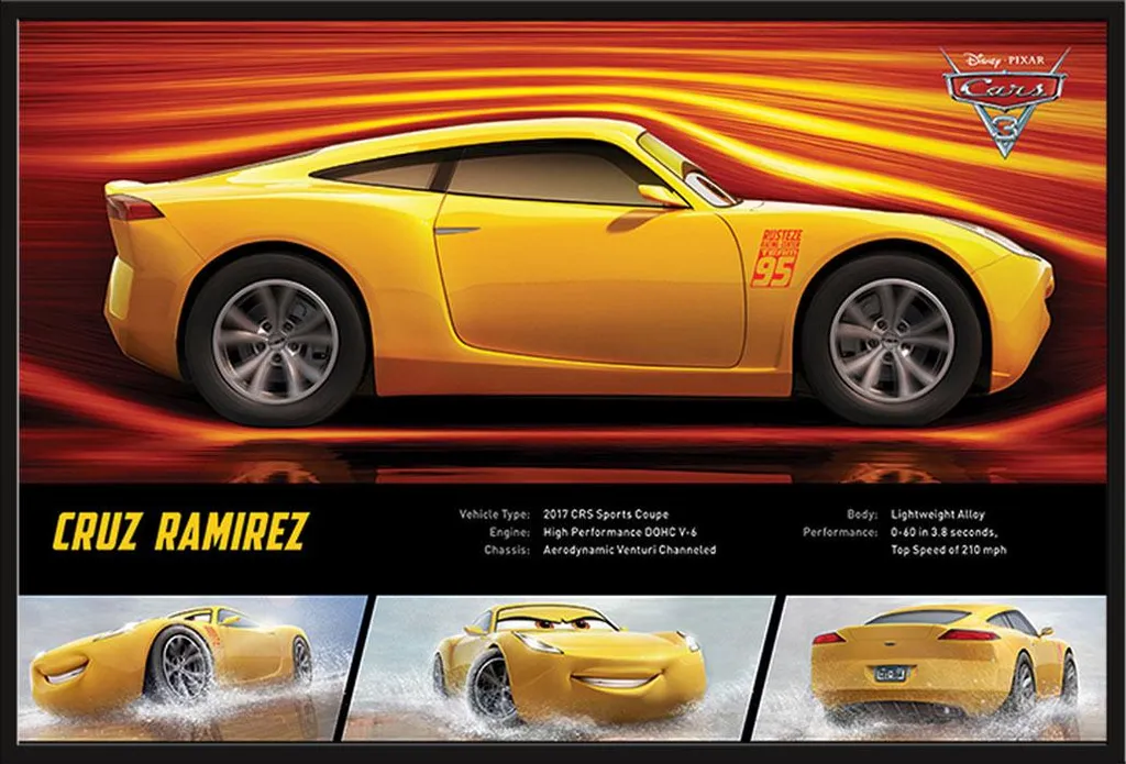 Décoration de Chambre Cars 3 Cruz Ramirez - Affiche Encadrée Shinsuke®