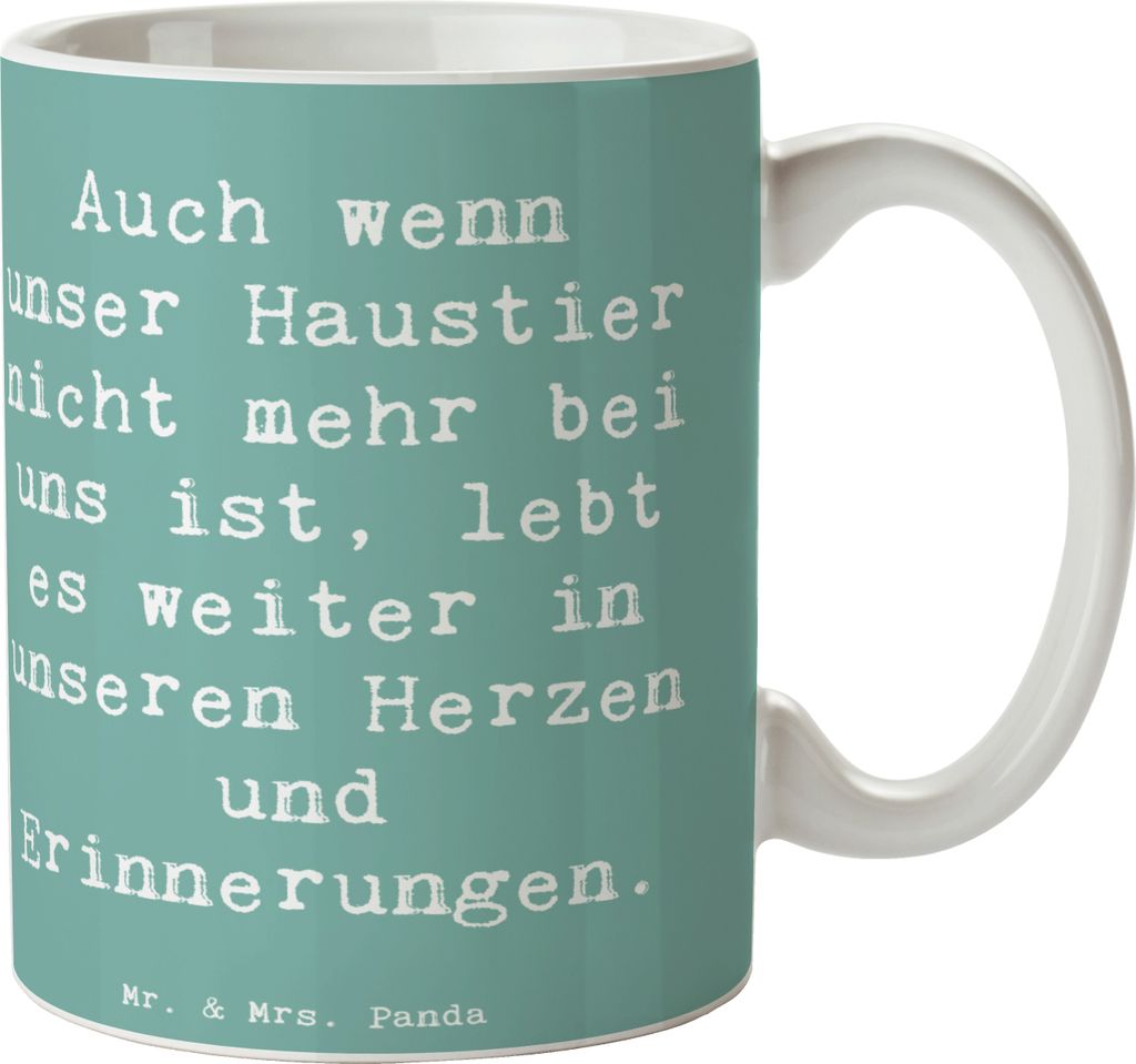 Mr. & Mrs. Panda Pott Spruch Trauerbewältigung nach dem Verlust eines Haustiers - Meeresbrise - Geschenk, Zuversicht, Mut, Trost, Teepott, Kaffeet...
