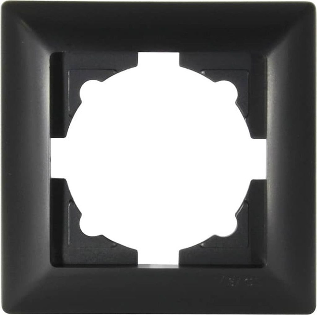 Gunsan Visage 1-fach Rahmen für 1 Steckdose Schalter Dimmer Schwarz