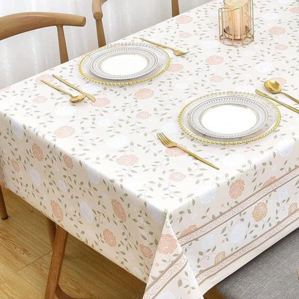 Nappe rose anti-tache 185x137 cm : Finie la corvée de lessive en PVC