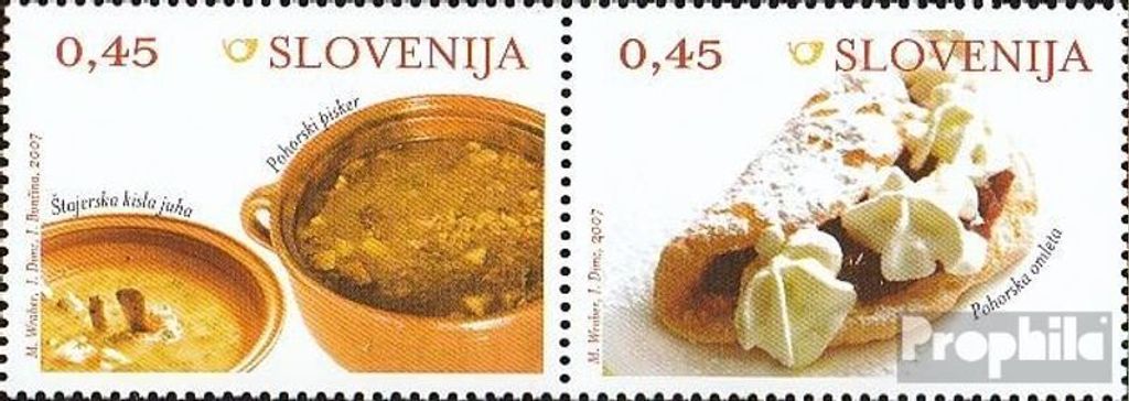 Briefmarken Slowenien 2007 Mi 660-661 Paar (kompl.Ausg.) postfrisch Einheimische Speisen